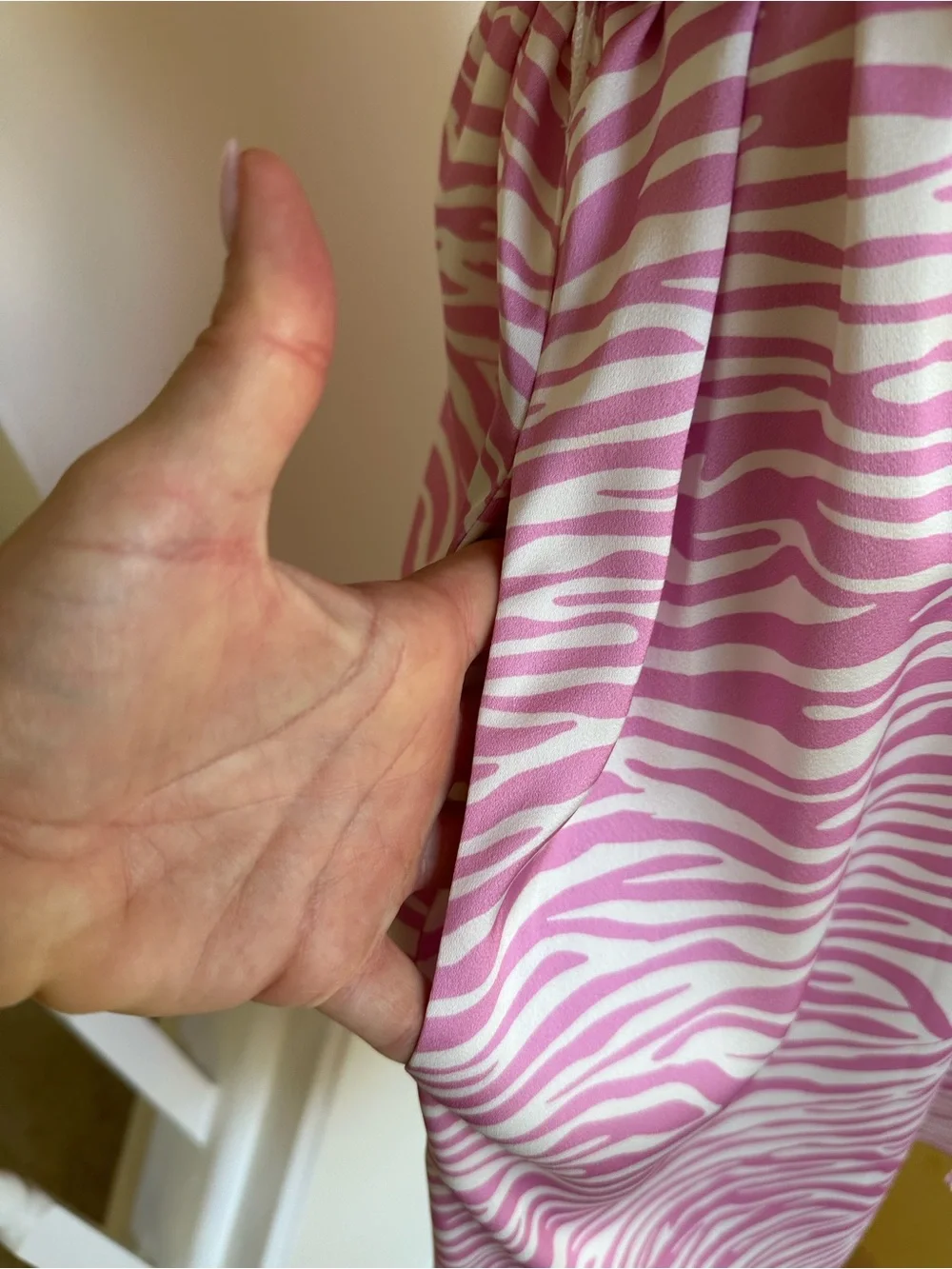 EUC Pink/White Sleeveless Dress- Large